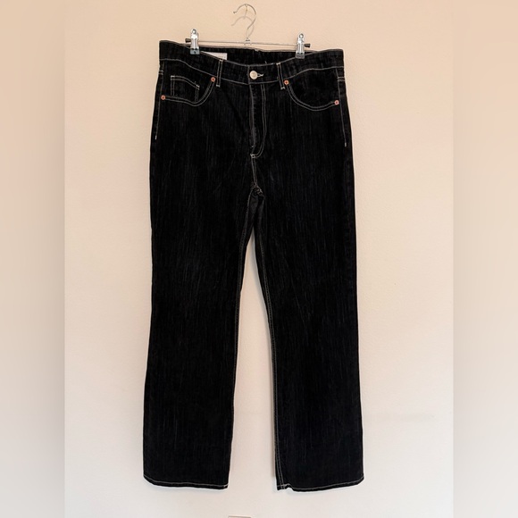 Zara TRF Flocked Balloon Jeans / Black Size 10 - Picture 4 of 8